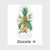 Sticker Suite ananas au White Lotus (Feuille)