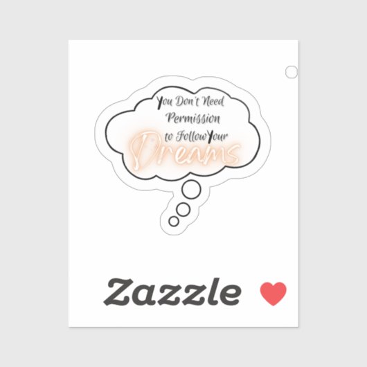 Sticker Suivez vos rêves (Feuille)