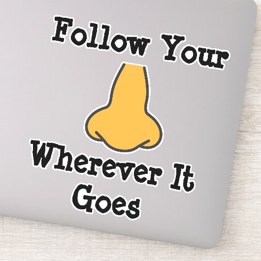 Sticker Suivez votre nez (Détail)