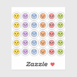 Sticker Suivi d'humeur Émotions Mignonnes Emoji Tête Plani