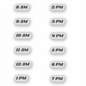 Sticker Suivi du temps d'entrée d'eau Rétro (Devant)