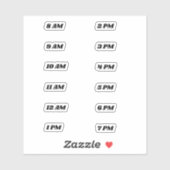 Sticker Suivi du temps d'entrée d'eau Rétro (Feuille)