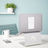 Sticker Suivi quotidien de la lecture Journal de lecture J (Ordinateur portable sur le bureau)