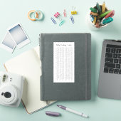 Sticker Suivi quotidien de la lecture Journal de lecture J (Couverture iPad)