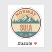 Sticker Sula, Norvège Norvège (Feuille)