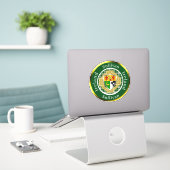 Sticker Sullivan Irish Shield/Celtic Cross Personalized (Ordinateur portable sur le bureau)