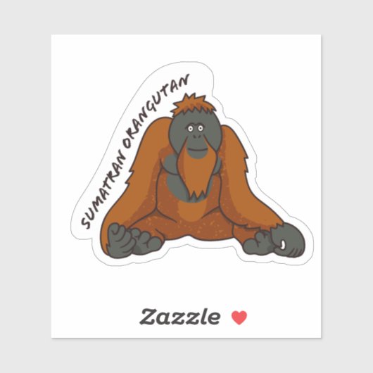 Sticker "Sumatran Orangutan" (Feuille)