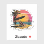 Sticker Summer Vibes Mer, soleil et plage (Feuille)