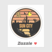 Sticker Sun City, Arizona (Feuille)