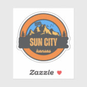 Sticker Sun City, Kansas (Feuille)