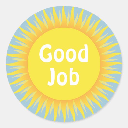Sticker Sun de bon travail de texte personnalisé (Devant)