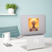 Sticker Sun Goddess Imaginaire Art (Ordinateur portable sur le bureau)