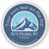 Sticker Sun Peaks British Columbia Canada  (Devant)