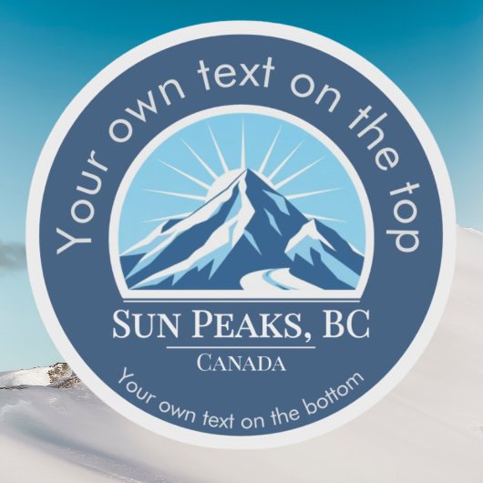 Sticker Sun Peaks Colombie-Britannique Canada