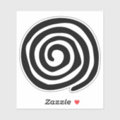 Sticker Sun Spiral Native American Tribal Rock Art (Feuille)