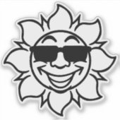 Sticker Sun with Sunglasses (Devant)
