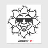 Sticker Sun with Sunglasses (Feuille)