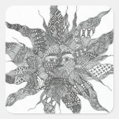 Sticker Sun Zentangle (Devant)