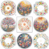 Sticker Sunburst and Floral Pattern Litha (Devant)