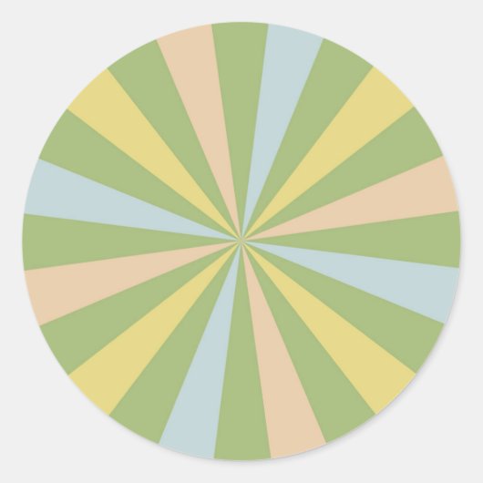 Sticker Sunburst du milieu du siècle : Charme rétr (Devant)