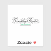 Sticker Sunday River Maine (Feuille)