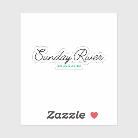 Sticker Sunday River Maine (Feuille)