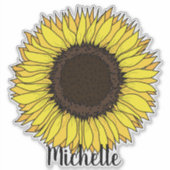 Sticker Sunflower ajoutez votre nom (Devant)