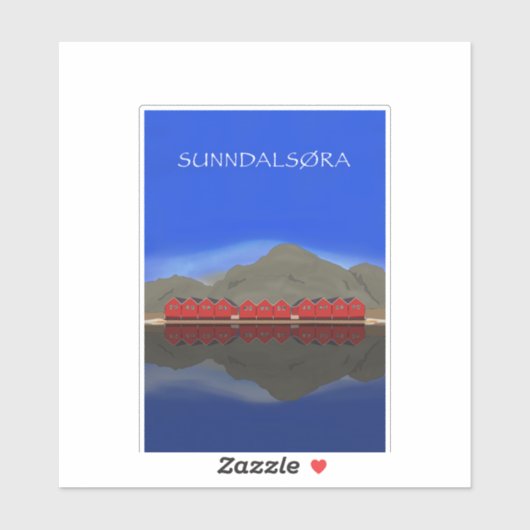 Sticker Sunndalsøra Nordmøre Norvège (Feuille)