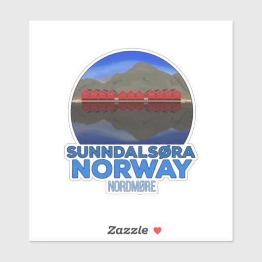 Sticker Sunndalsøra Nordmøre Norvège Classique (Feuille)