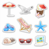 sticker Sunny Beach set (Devant)