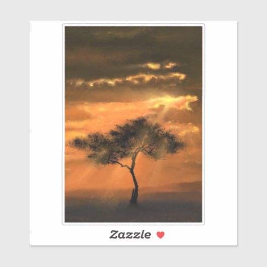 Sticker Sunrise Arbre (Feuille)
