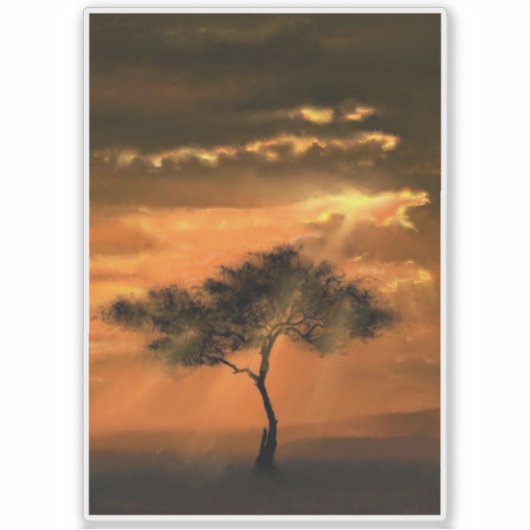 Sticker Sunrise Arbre (Devant)