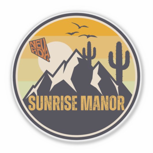 Sticker Sunrise Manor, Nevada (Devant)
