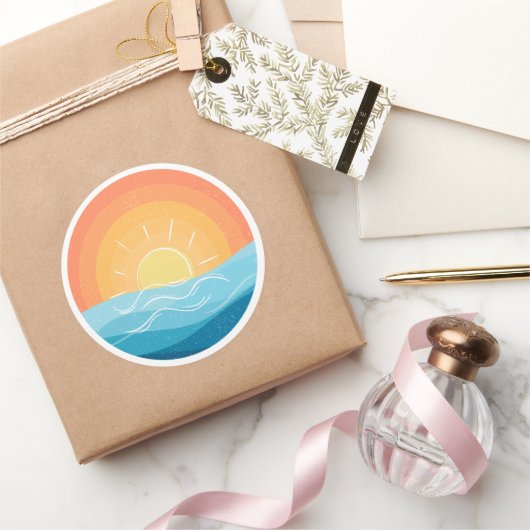 Sticker Sunset Beach (Cadeaux)