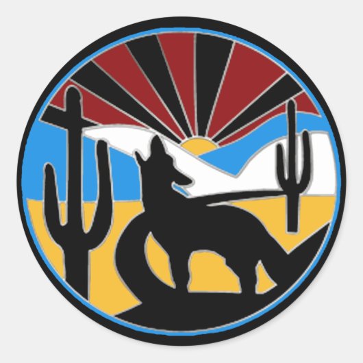 Sticker Sunset du désert (Devant)