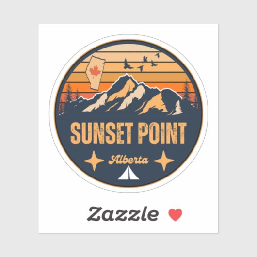 Sticker Sunset Point (Alberta) (Feuille)