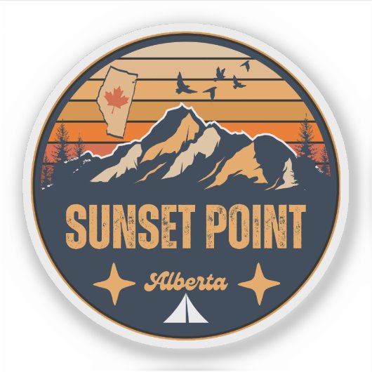 Sticker Sunset Point (Alberta) (Devant)