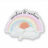 Sticker Sunshine Clouds Rainbows (Devant)