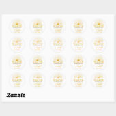 Sticker Sunshine Étiquettes Baby shower d'annivers (Feuille)