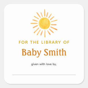 Sticker Sunshine Plaque baby shower