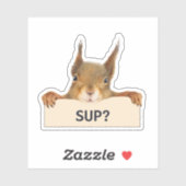 Sticker SUP D'Écureuil ? Découpe de texte personnalisée (Feuille)