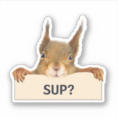 Sticker SUP D'Écureuil ? Découpe de texte personnalisée (Devant)