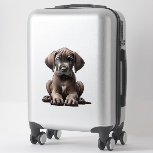 Sticker Super Chiot Danse (Sur valise)