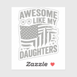 Sticker Super comme mes filles conception vectorielle patr