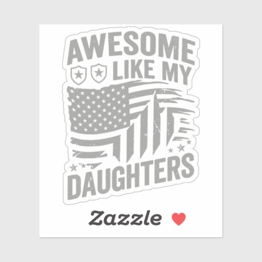 Sticker Super comme mes filles conception vectorielle patr (Feuille)