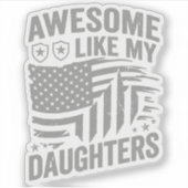 Sticker Super comme mes filles conception vectorielle patr (Devant)