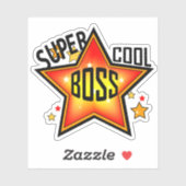 Sticker Super Cool Boss (Feuille)