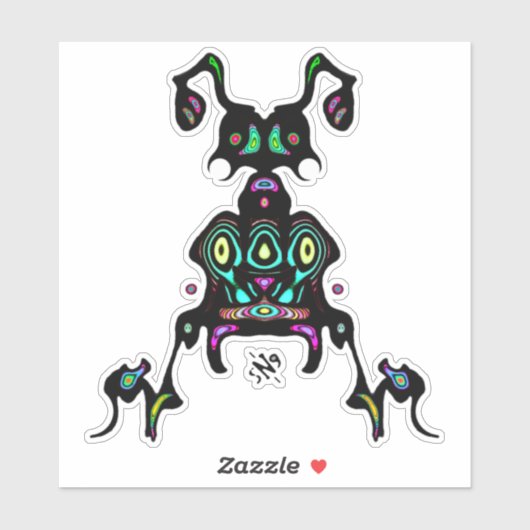 Sticker Super fourmi comme créature (Feuille)