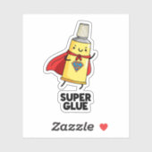 Sticker Super Glue Funny Super Hero Pun (Feuille)