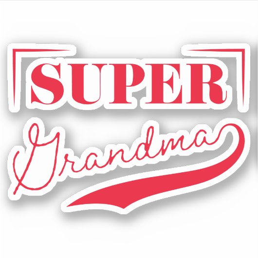 Sticker Super grand-mère (Devant)